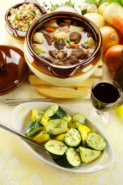 Beef Stew With Zucchini — Stock Photo, Image