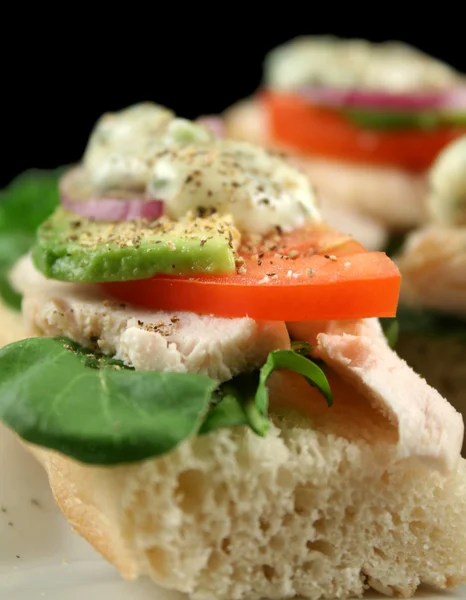 Sandwich mit Hühnerfingern — Stockfoto