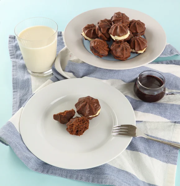 Schokoladensterne-Kekse — Stockfoto