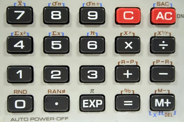 Калькулятор крупным планом — стоковое фото