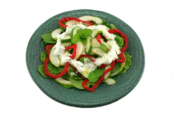 Salatalık ve naneli salata — Stok fotoğraf