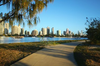 Main Beach Surfers Paradise Australia clipart