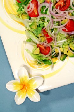 Salad On A Frangipani Platter 3 clipart