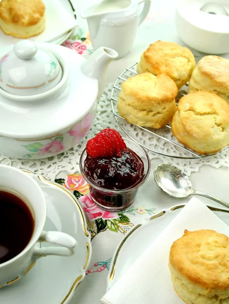 Devonshire čaj a koláčky — Stock fotografie