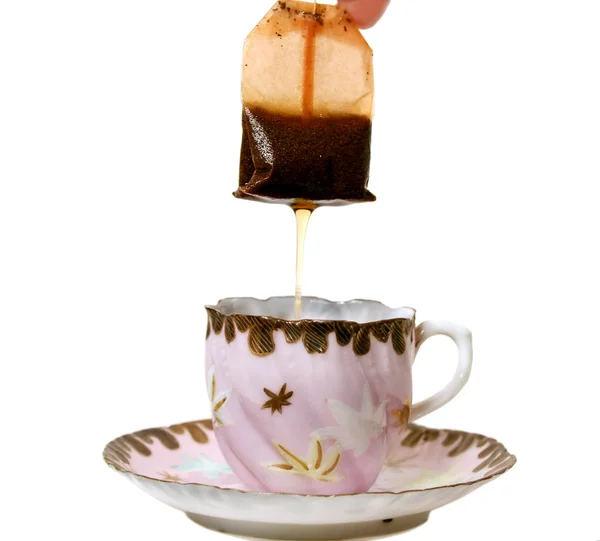 Dripping Tea Bag — Stock Photo, Image