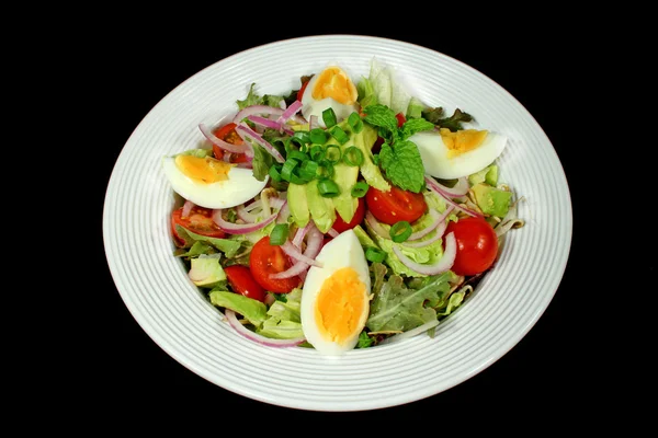 Salat mit Ei und Avocado — Stockfoto