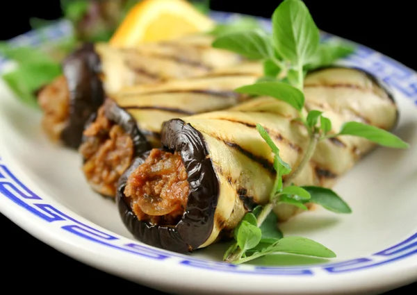 Egg Plant And Beef Rolls — Stock Photo, Image