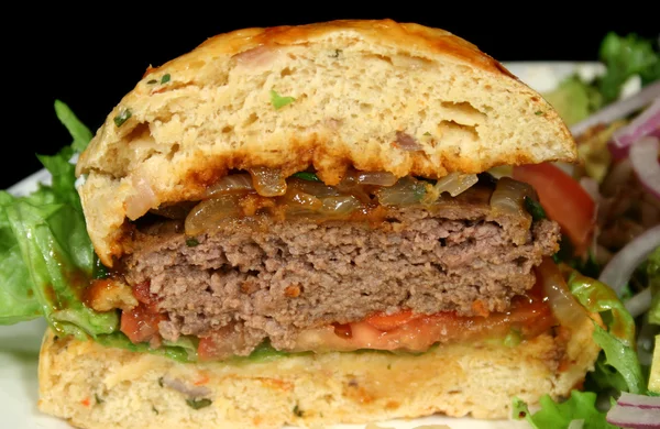 Hamburger pół — Zdjęcie stockowe