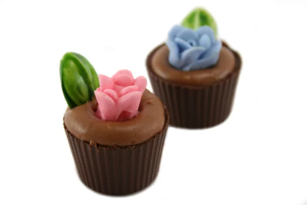 Flowerpot Chocolates — Stock Photo, Image