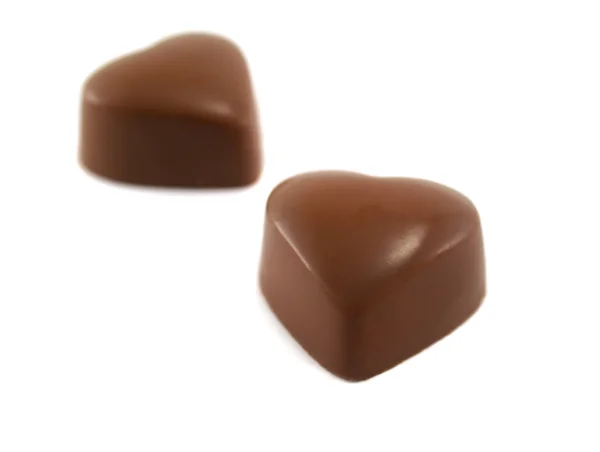Cioccolatini a forma di cuore — Foto Stock