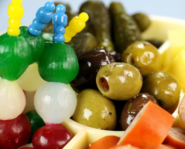 Oliven og løk – stockfoto