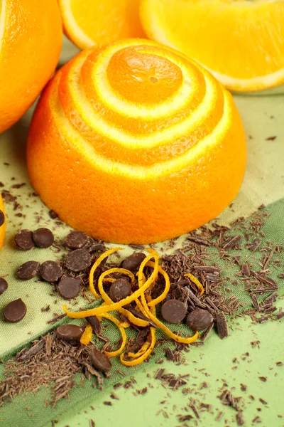 Πορτοκάλι και σοκολάτα — Φωτογραφία Αρχείου