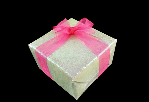 Ροζ τόξο δώρο — Φωτογραφία Αρχείου