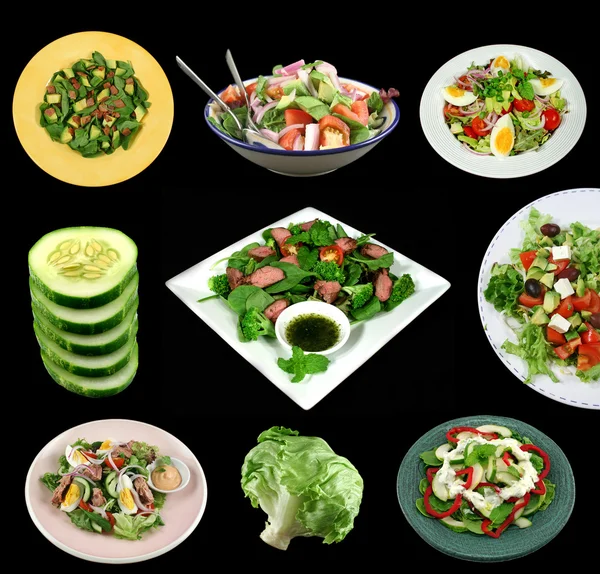 Selezione di insalate — Foto Stock
