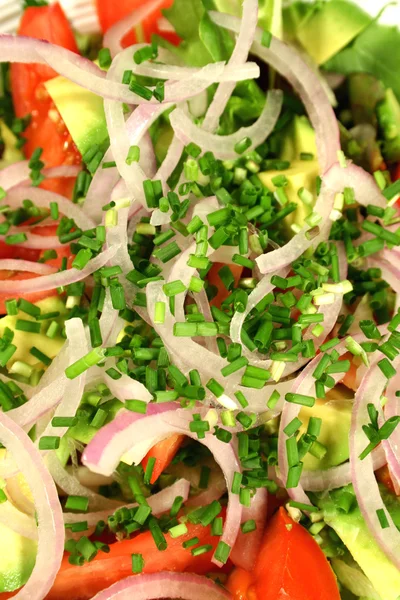 Salada com cebolinha 1 — Fotografia de Stock