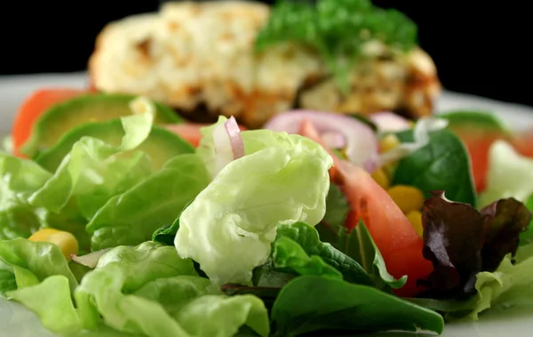 Salat mit Moussaka — Stockfoto