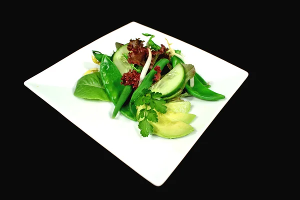 雪豌豆及豆类沙拉 — 图库照片