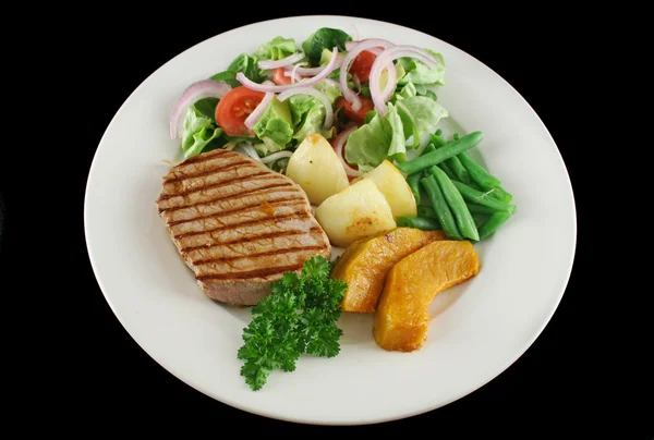 Steak a zelenina 1 — Stock fotografie