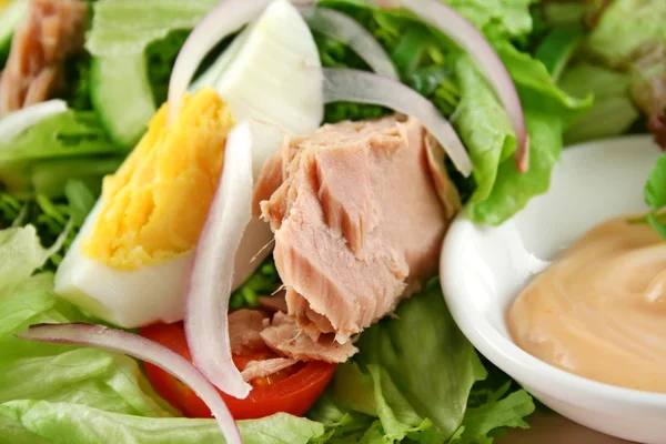 Tojás, tonhal saláta — Stock Fotó