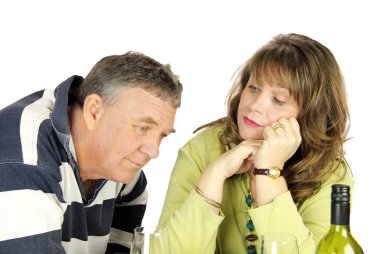 Dejected Middle Aged Couple clipart