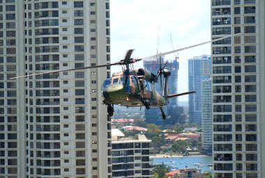 Blackhawk chopper, surfers paradise, Avustralya