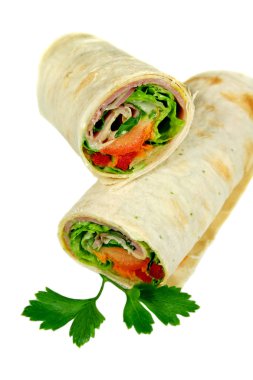 Ham And Salad Wrap clipart