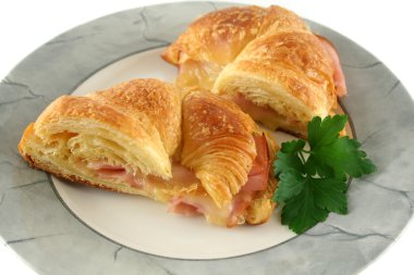 Melted Cheese Croissant 1 clipart