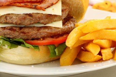 Burger ve patates kızartması