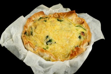 Ispanak ve bacon quiche 1