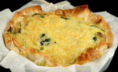 Ispanak ve bacon quiche 2