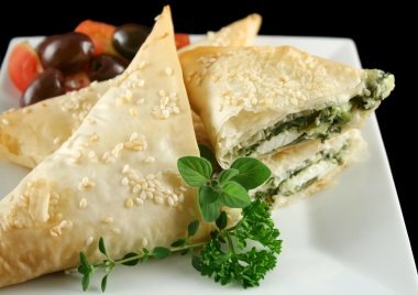 Spinach And Feta Parcels clipart
