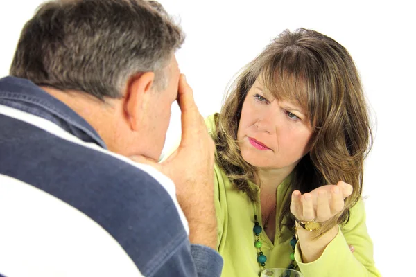 Arguing Middle Aged Couple — Stock Photo, Image
