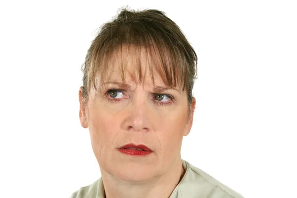 Frowning Middle Aged Female — Stock Photo, Image