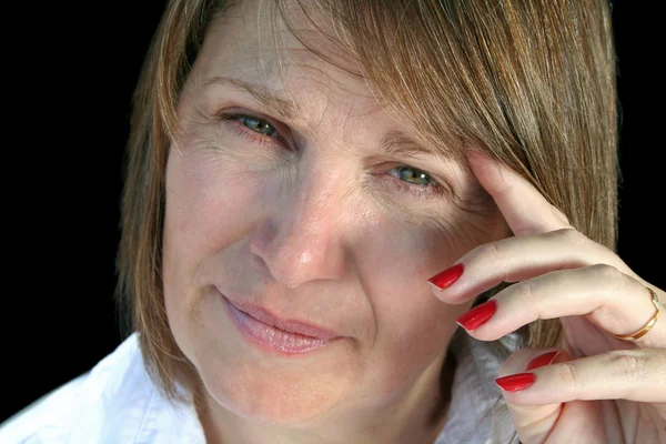Thoughtful Middle Aged Woman — Stock Photo, Image