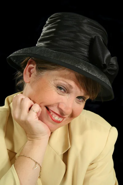 Donna in cappello — Foto Stock