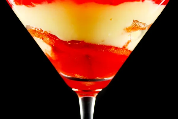 Aprikos bagatell i ett glas — Stockfoto