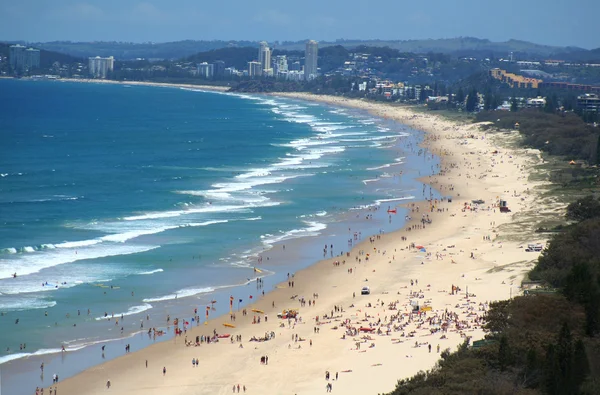Surferów raj plaży gold coast — Zdjęcie stockowe