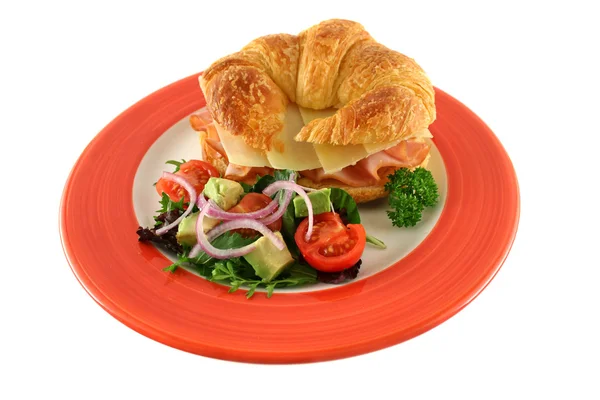 Käse-Schinken-Croissant 1 — Stockfoto