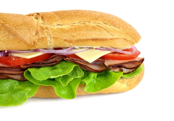 Ham And Salad Sub — Stock Photo, Image