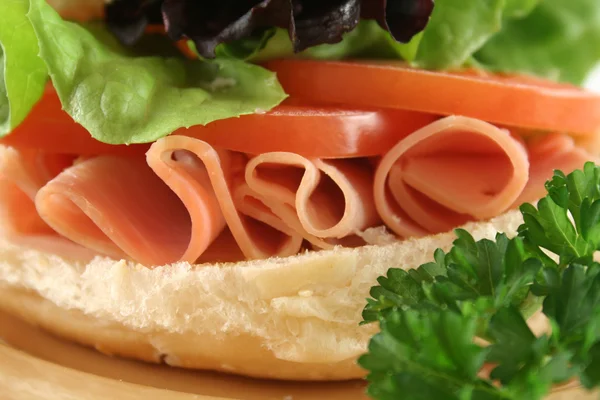Ham And Salad Roll 4 — Stock Photo, Image