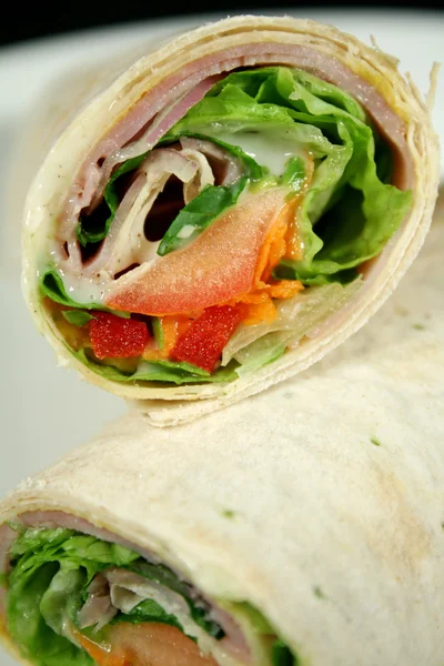 Ham And Salad Wrap 3 — Stock Photo, Image