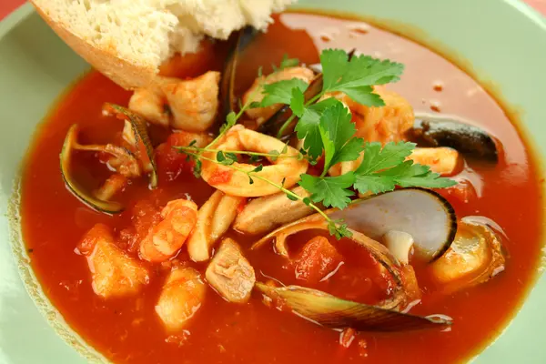 Středomořská rybí polévka — Stock fotografie