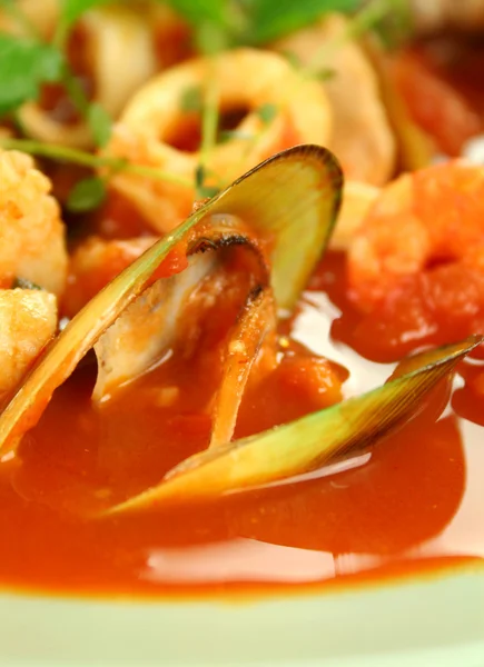 Středomořská rybí polévka — Stock fotografie