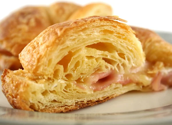 Melted Cheese And Ham Croissant — Stock Photo, Image