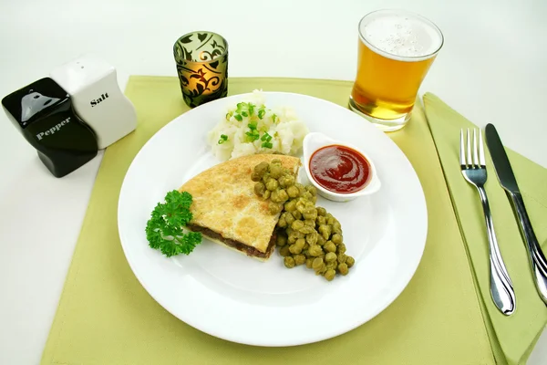 Pie With Peas — Stock Photo, Image