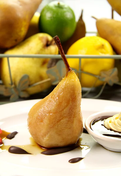 Poached Pear — Stock Photo, Image