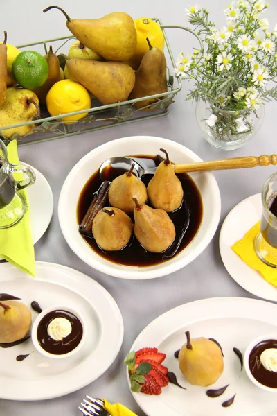 Poached Pears — Stock Photo, Image
