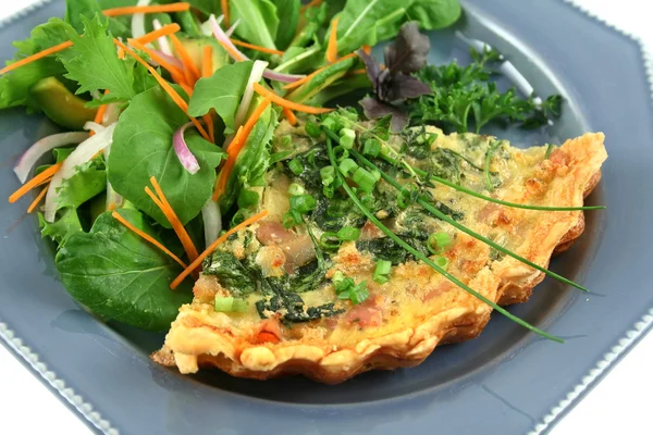 Quiche And Salad — Stock Photo, Image