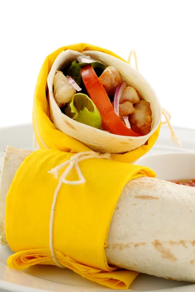 Spicy Chicken Wrap — Stock Photo, Image