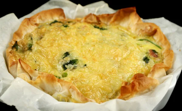 Spinach And Bacon Quiche 2 — Stock Photo, Image